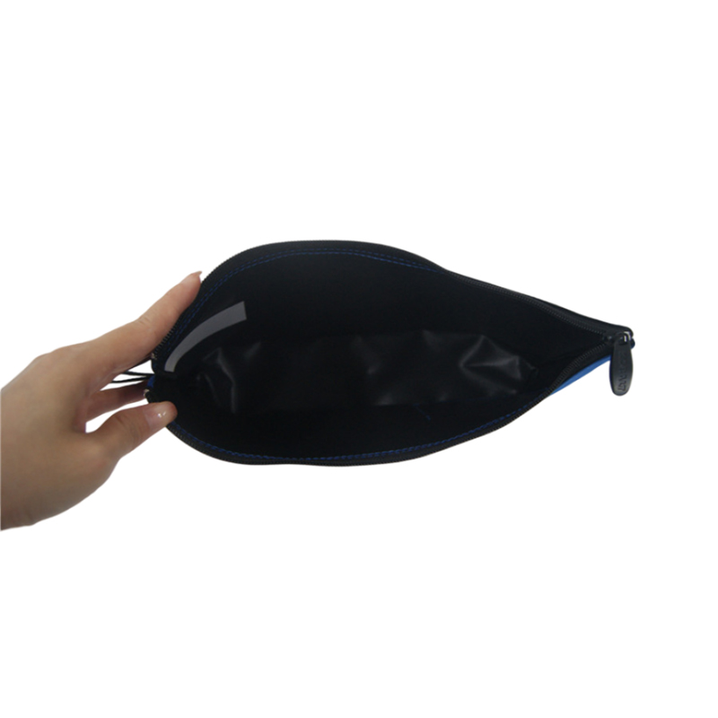 Blue Diamond Pattern VAC Bottom With Words On Black Bottom Tool Bag