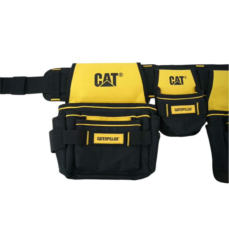 CAT Yellow Diamond Texture PVC Bottom Three Tool Bags