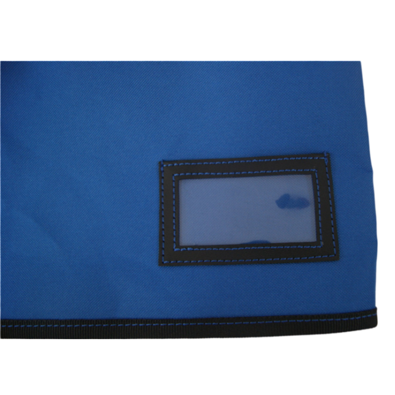 Blue Diamond Pattern VAC Bottom With Words On Black Bottom Tool Bag