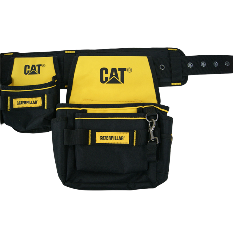 CAT Yellow Diamond Texture PVC Bottom Three Tool Bags