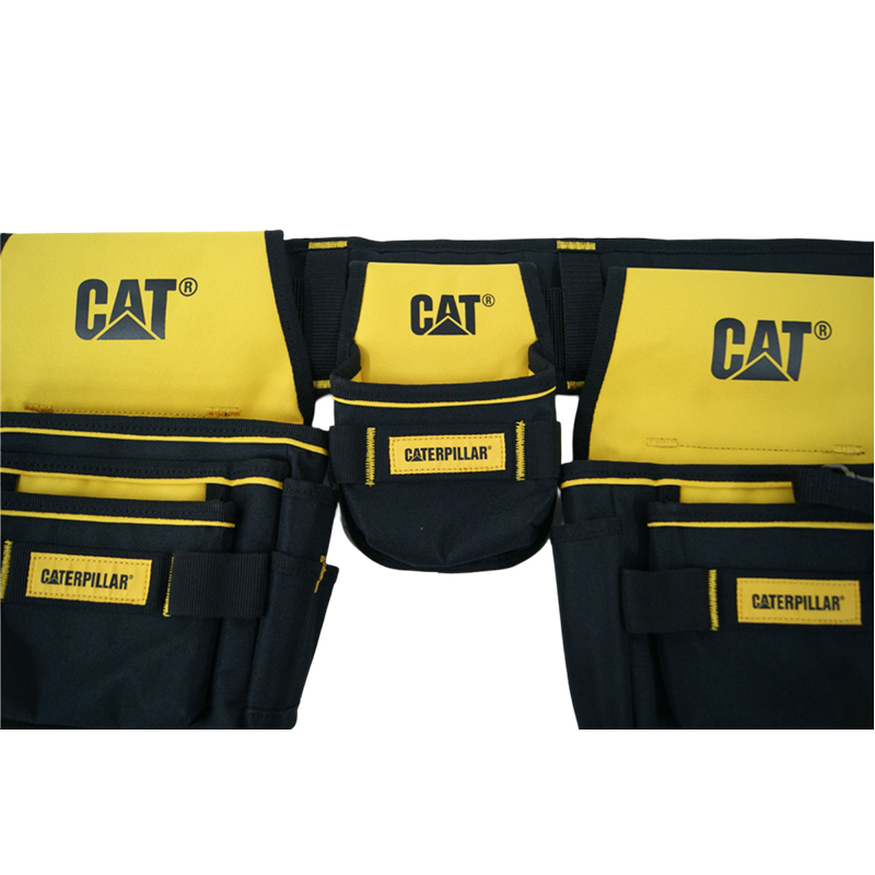 CAT Yellow Diamond Texture PVC Bottom Three Tool Bags